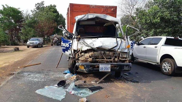 គ្រោះថ្នាក់ចរាចរណ៍រថយន្ដបុករថយន្តបណ្ដាលអោយមនុស្ស៣នាក់រងរបួសស្រាល