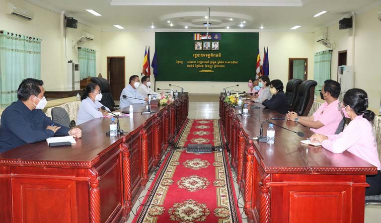 ជំនួបពិភាក្សាការងារ អំពីស្ថានភាពការរីករាលដាលនៃជំងឺកូវីដ ១៩ ក្នុងខេត្តកំពង់ធំ