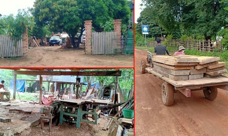 រោងសិប្បកម្មកែច្នៃអត់ច្បាប់ជាច្រើនកន្លែង ស្ថិតនៅចំណុច ភូមិត្រពាំងប្រាសាទ ដែលគេសង្ស័យថាមានការបើកភ្លើងខៀវពីអាជ្ញាធរនិងមន្ដ្រីជំនាញ