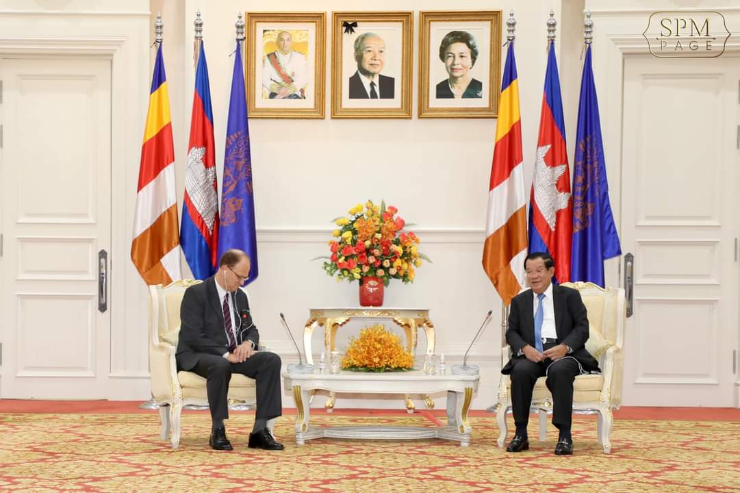 សម្ដេចតេជោ ហ៊ុន សែន ទទួលជួបពិភាក្សាការងារជាមួយឯកអគ្គរដ្ឋទូតអាល្លឺម៉ង់ប្រចាំនៅកម្ពុជា ដែលបានចប់អាណត្តិការងារ