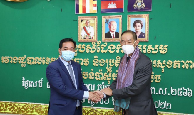 អភិបាលខេត្តកំពង់ចាម អញ្ជើញជួប សម្តែងការគួរសម និងសវនាការជាមួយឯឧត្តមបណ្ឌិត Takeshi kasai នាយកប្រចាំតំបន់អាស៊ីប៉ាស៊ីហ្វីក នៃអង្គការសុខភាពពិភពលោក (WHO)