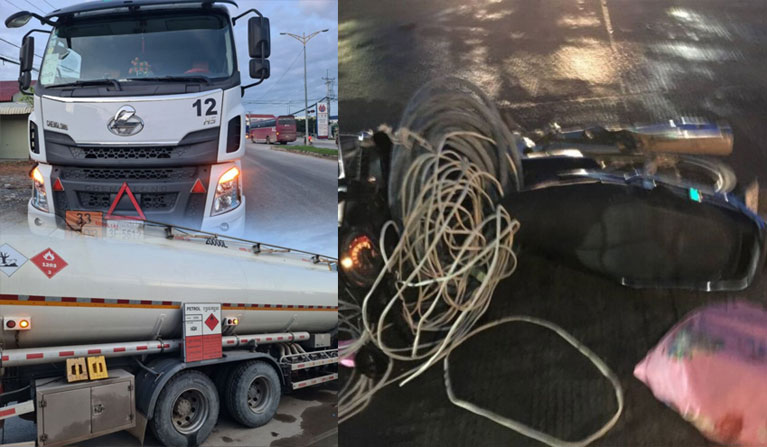 ស្ត្រីម្នាក់សង្ស័យបាក់ភ្លៅ ត្រូវបញ្ជូនទៅសង្គ្រោះនៅមន្ទីរពេទ្យ ក្នុងគ្រោះថ្នាក់ចរាចរណ៍រវាងរថយន្តដឹកសាំងបុកម៉ូតូ