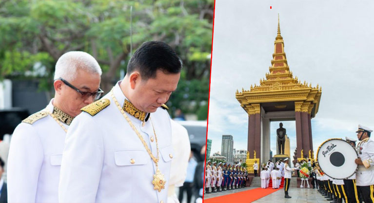 សម្តេចធិបតី ហ៊ុន ម៉ាណែត អញ្ជើញគោរពព្រះវិញ្ញាណក្ខន្ធ ព្រះបរមរតនកោដ្ឋ នរោត្តម សីហនុ