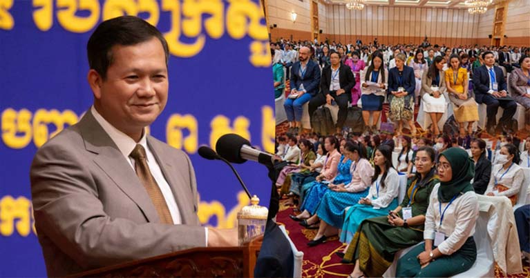 សម្តេចធិបតី ហ៊ុន ម៉ាណែត អញ្ជើញជាអធិបតី ក្នុងពិធី “បិទសន្និបាតបូកសរុបការងារ ឆ្នាំ២០២៣ និងលើកទិសដៅការងារបន្ត ឆ្នាំ២០២៤ របស់ក្រសួងកិច្ចការនារី”