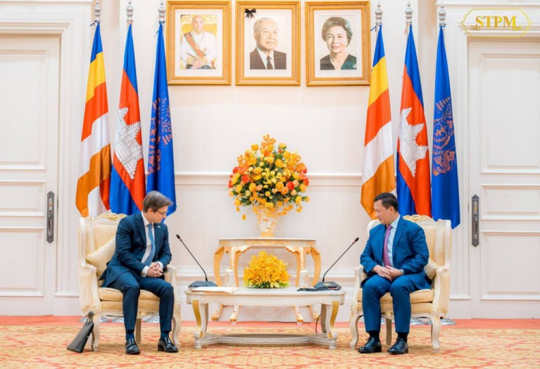 សម្តេចធិបតី ហ៊ុន ម៉ាណែត អនុញ្ញាតឲ្យឯកអគ្គរដ្ឋទូតអូស្ត្រាលី ប្រចាំព្រះរាជាណាចក្រកម្ពុជា ចូលជួបសម្តែងការគួរសម