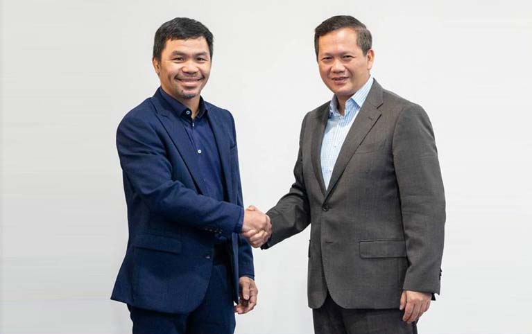 សម្ដេចធិបតី៖ វត្តមានរបស់លោក ម៉ានី ប៉ាគីអាវ (Manny Pacquiao) នឹងចូលរួមចំណែកក្នុងការលើកស្ទួយវិស័យកីឡា និងទេសចរណ៍នៅកម្ពុជា