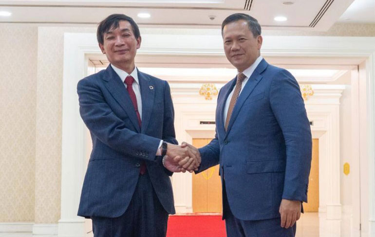 សម្តេចធិបតី ហ៊ុន ម៉ាណែត អនុញ្ញាតអោយលោក Masahiko Metoki អគ្គនាយក នៃសហភាពប្រៃសណីយ៍សកល (UPU) ក្នុងជំនួបសម្ដែងការគួរសម និងពិភាក្សាការងារ