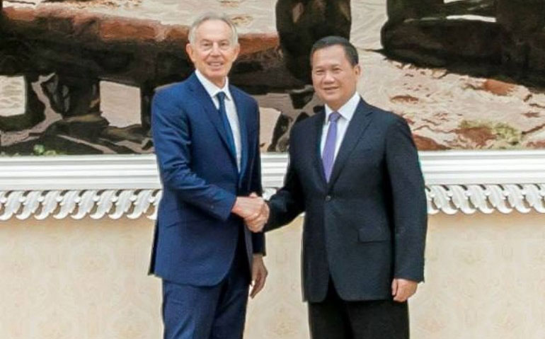 ឯកឧត្តមអតីតនាយករដ្ឋមន្ត្រីនៃចក្រភពអង់គ្លេស Tony Blair កោតសរសើរការរីកចម្រើនដ៏ឆាប់រហ័សនៅកម្ពុជា