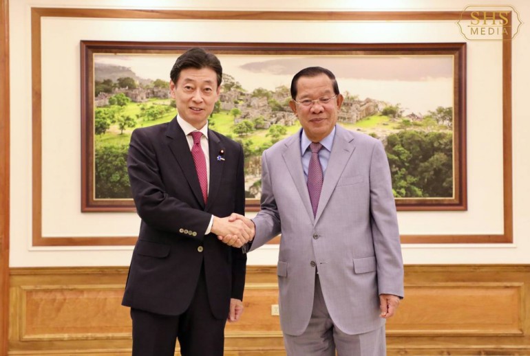 សម្ដេចតេជោ ហ៊ុន សែន អនុញ្ញាតឱ្យ ឯកឧត្តម និស៊ិមឹរ៉ា យ៉ាសឹតុស៊ិ (Nishimura Yasutoshi) ចូលជួបសម្ដែងការគួរសម