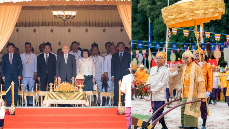 សម្តេចមហាបវធិបតី ហ៊ុន ម៉ាណែត អញ្ជើញចូលរួមដង្ហែ ព្រះមហាក្សត្រ ស្តេចយាងជាព្រះរាជាធិបតីភាព ក្នុង ព្រះរាជពិធីច្រត់ព្រះនង្គ័ល ដែលបានប្រារព្ធធ្វើនៅវាលព្រះស្រែភូមិឃ្លាំងប្រាក់ សង្កាត់ប្អេរ ក្រុងកំពង់ឆ្នាំង