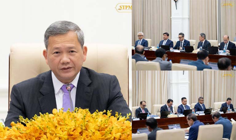 សម្តេច​បវរ​ធិបតី ហ៊ុន ម៉ា​ណែ​ត ដឹកនាំ​កិច្ចប្រជុំ​ពេញអង្គ​គណៈរដ្ឋមន្ត្រី ដើម្បី​ពិភាក្សា និង​ឆ្លង​លើ​របៀប​វារ​:​ចំនួន​៧