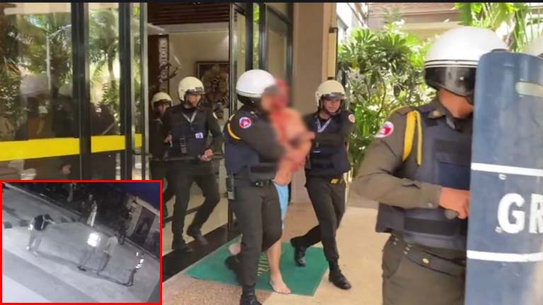 អាវុធហត្ថរាជធានីភ្នំពេញ ចុះអន្តរាគមន៍ឃាត់ខ្លួន បុរសជនជាតិបរទេសម្នាក់ ពាក់ព័ន្ធករណីហិង្សាចាក់ទៅលើជនរងគ្រោះ០២នាក់ បណ្ដាលឲ្យរងរបួសធ្ងន់!