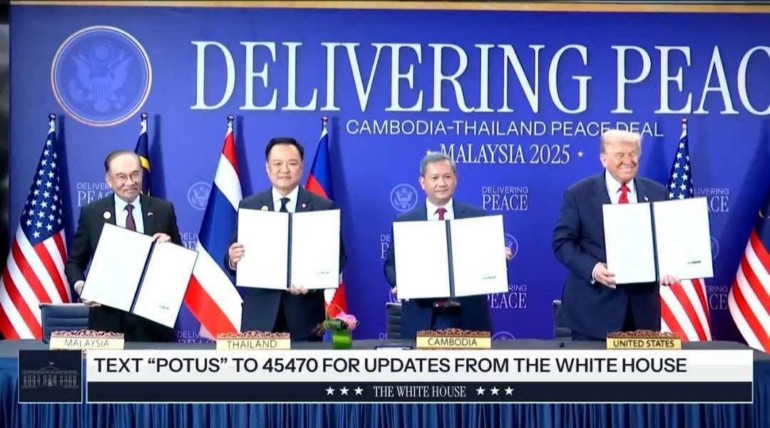 សម្តេច​តេជោ ហ៊ុន សែន​៖ កិច្ចព្រមព្រៀង​សន្តិភាព​រវាង​កម្ពុជា​-​ថៃ ជា​ការប្រមូល​ផល​ដើមរដូវ​នៃ​យុទ្ធសាស្ត្រ «​ស្ងាត់​តែ​មិន​ស្ងៀម​» របស់ សម្តេច​បវរ​ធិបតី ហ៊ុន ម៉ា​ណែ​ត​